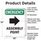 Signmission Assembly Point (Right Arrow) With Symbol, 10 in W x Rectangle, Aluminum OS-2PACK-EM-A-1014-V-10431 - alternate 6